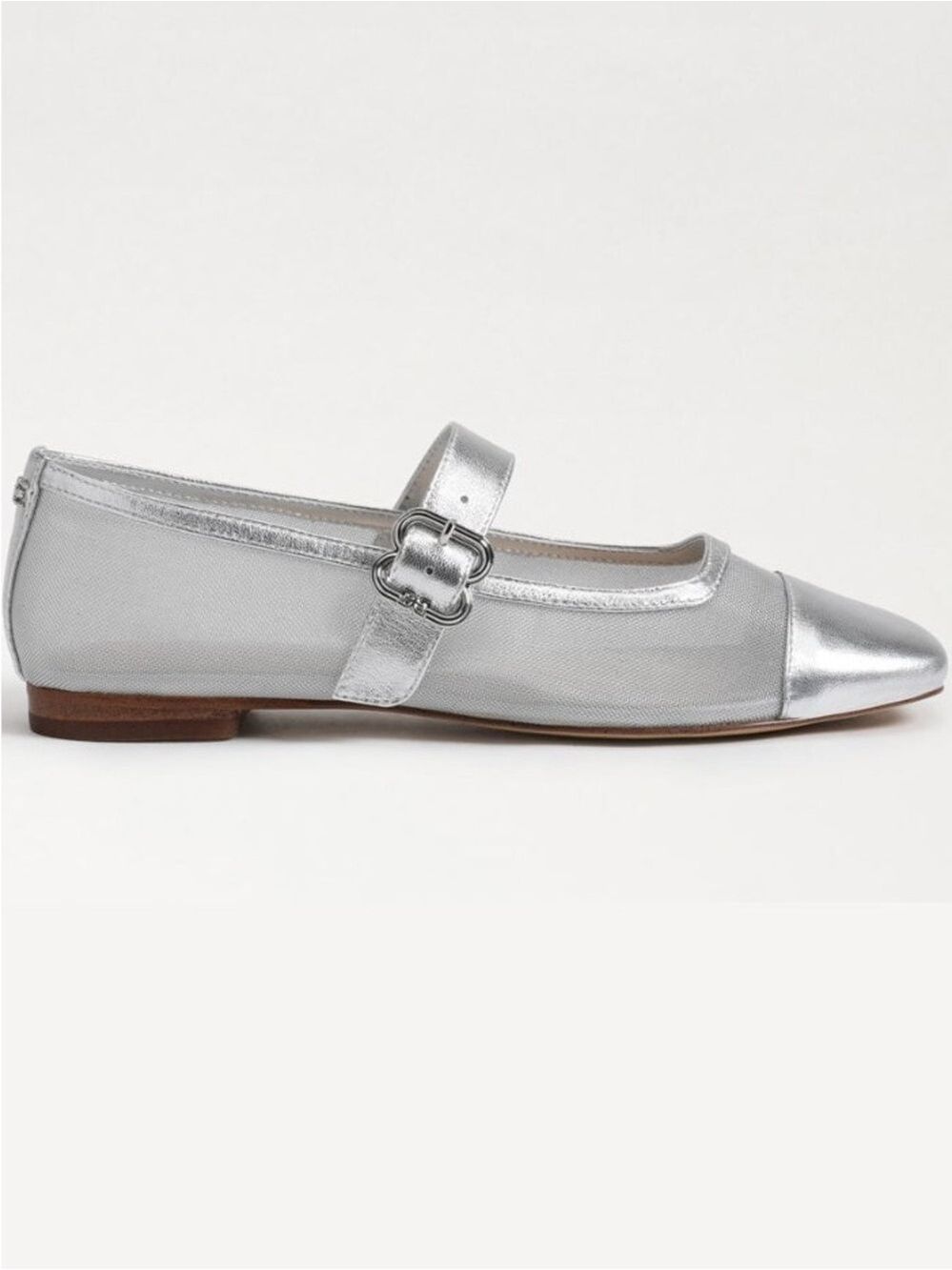 NWOB $130 Sam Edelman - Miranda Mary Jane Flat Silver - Picture 3 of 8